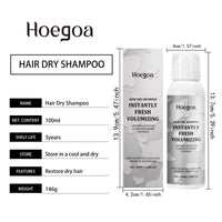Instant Volumizing Dry Shampoo Spray for Oily Hair