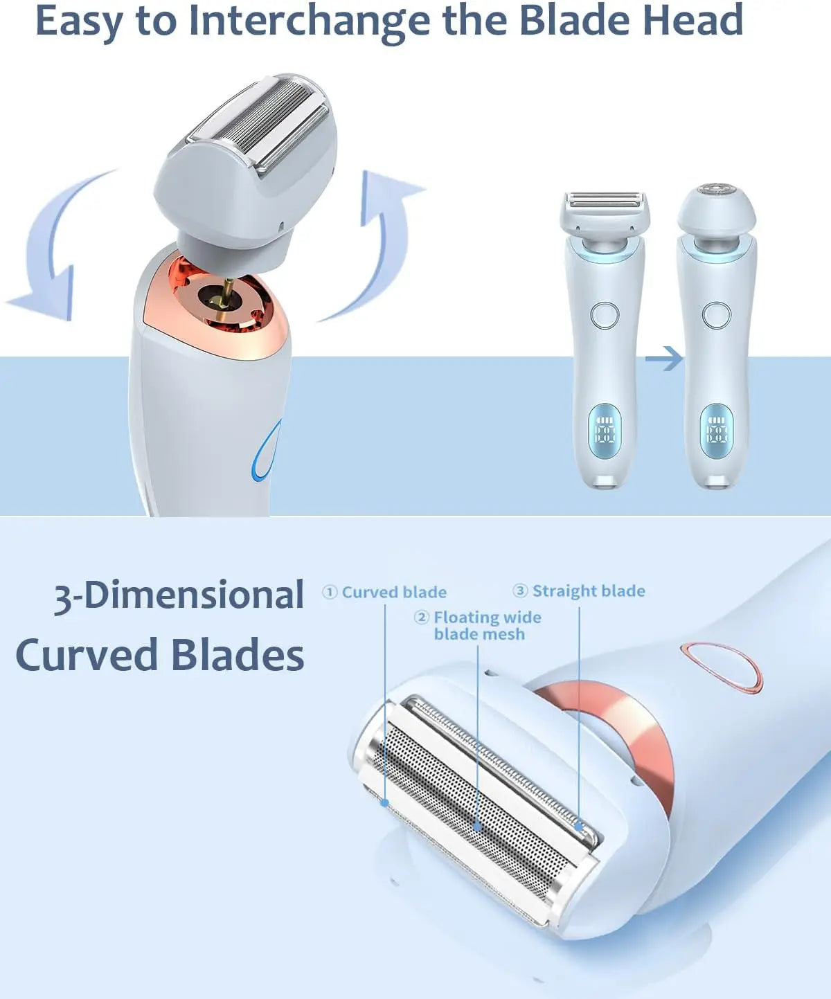 2-in-1 Painless Electric Shaver for Women - 6