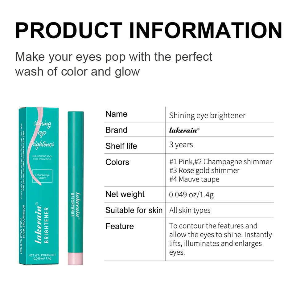 Waterproof Shimmer Eyeliner Pencil for Brightened Eyes - 16