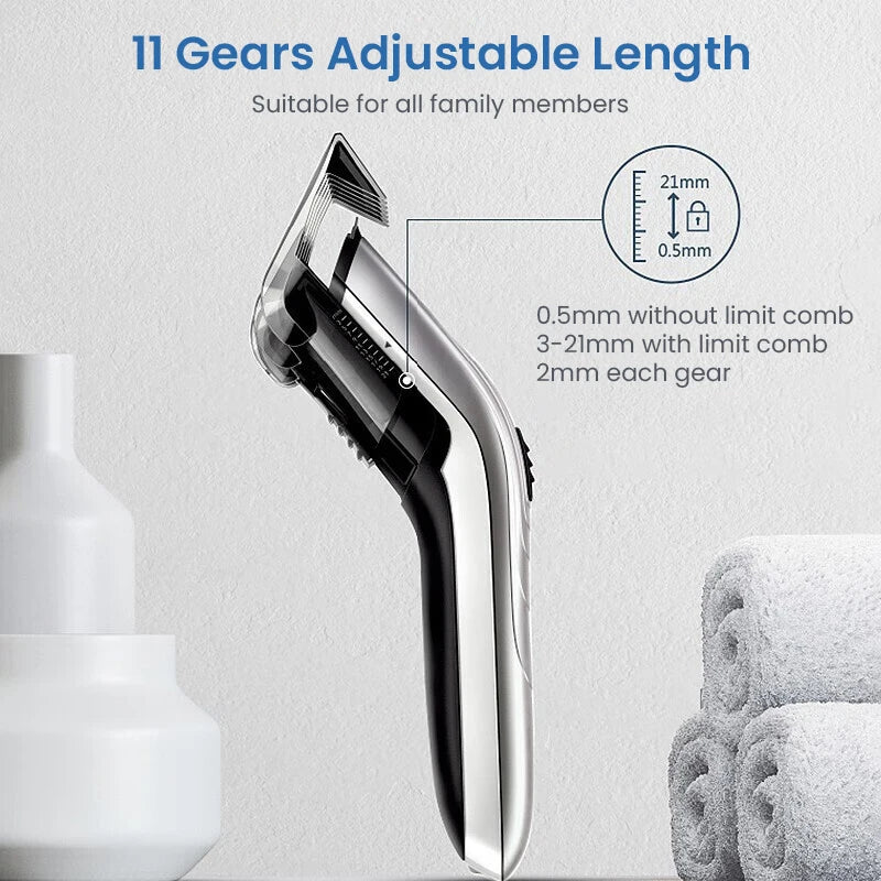 Adjustable Electric Hair Clipper for Precision Home Grooming - 17