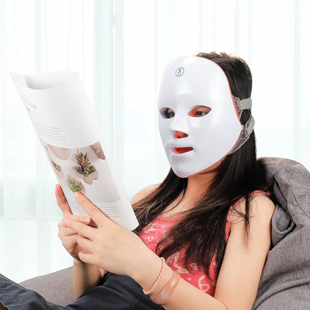 7-Color LED Photon Light Therapy Facial Mask - 22