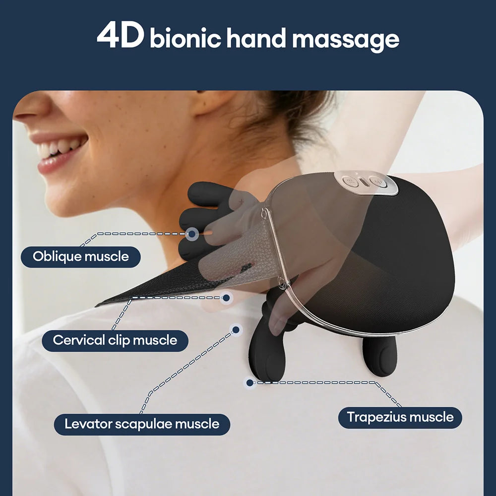 4D Bionic Neck and Shoulder Kneading Massager - 4
