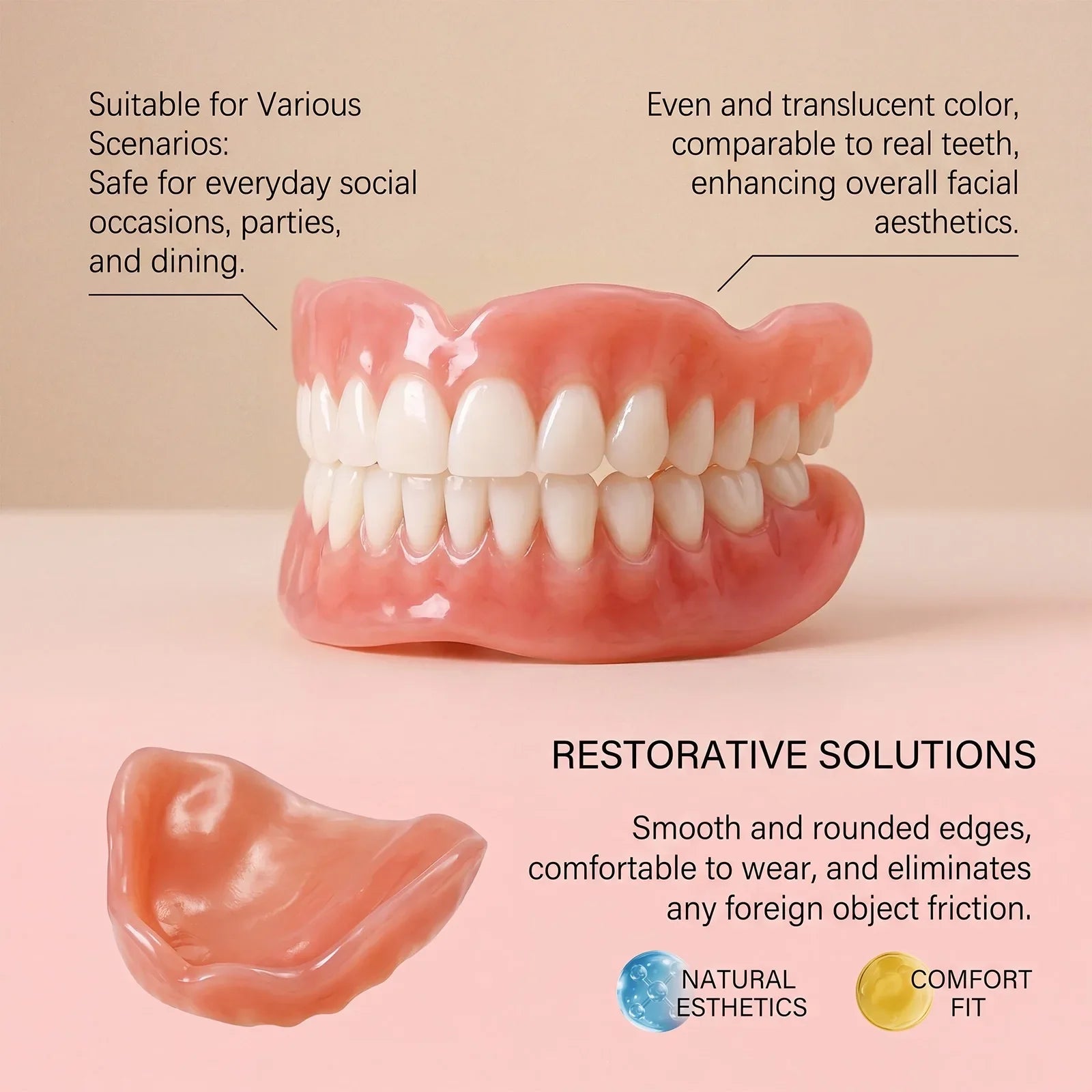 Custom Fit Silicone Dentures for Natural Smile and Comfort - 5
