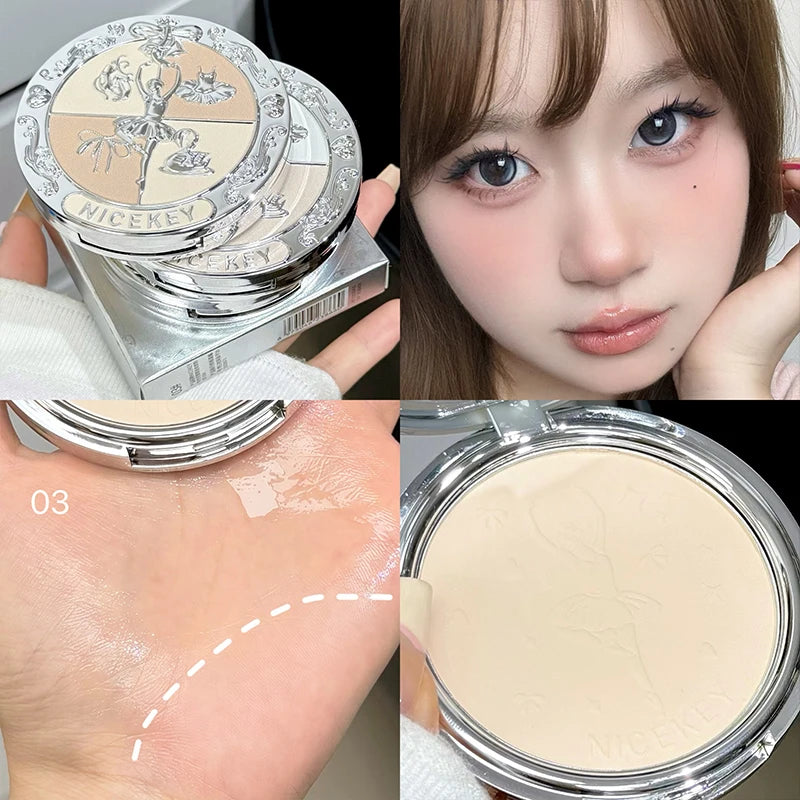 Matte Three-Color Pressed Setting Powder for Oil Control - 27