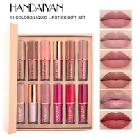 12-Color Waterproof Matte Liquid Lipstick Set