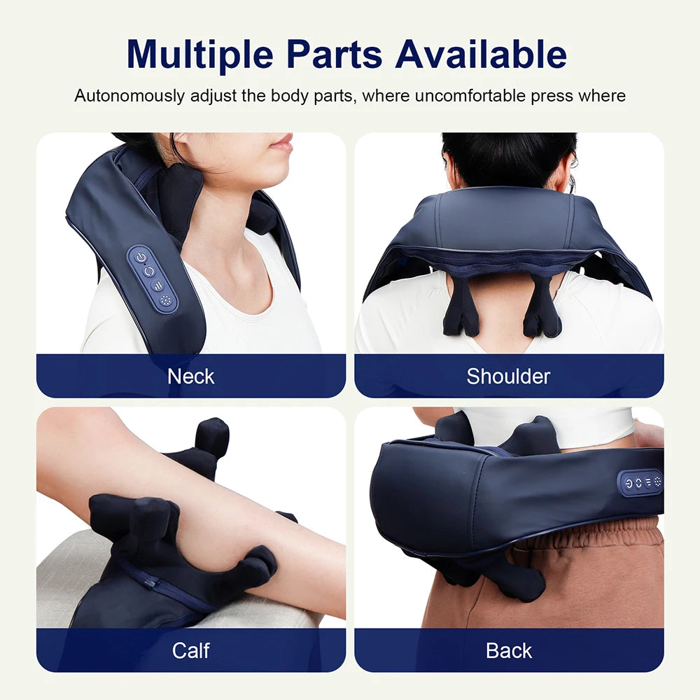 10-Head Cordless Deep Tissue Neck and Trapezius Massager - 3