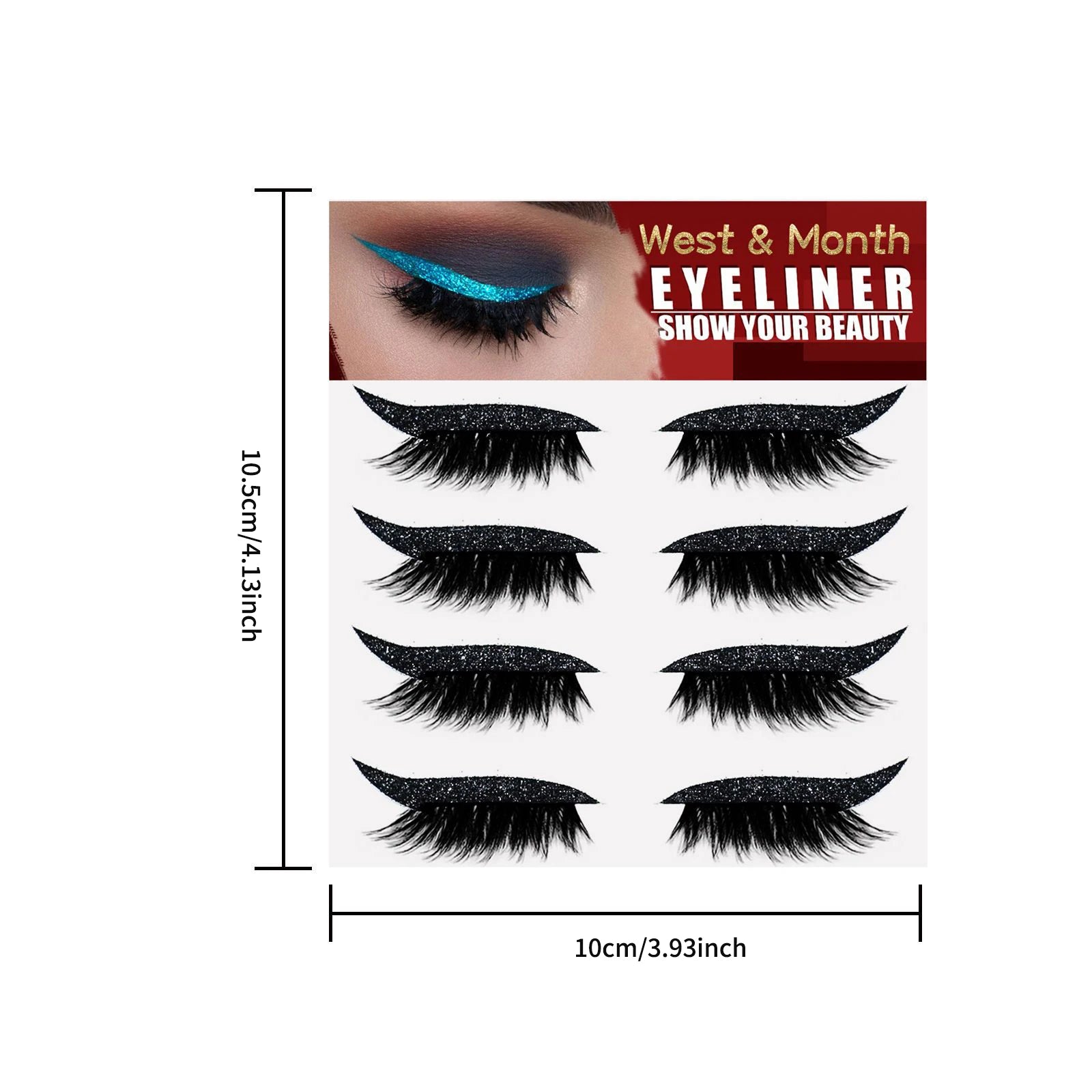 Reusable Self-Adhesive Eyeliner and Eyelash Stickers - 9