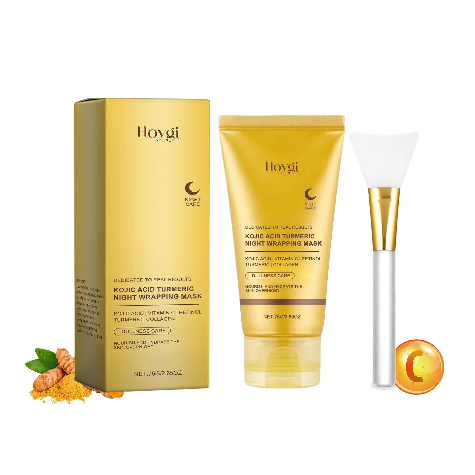 Kojic Acid Turmeric Overnight Peel-Off Mask for Radiant Skin - 13