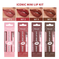 3-Piece Waterproof Matte Lip Makeup Set for Travel
