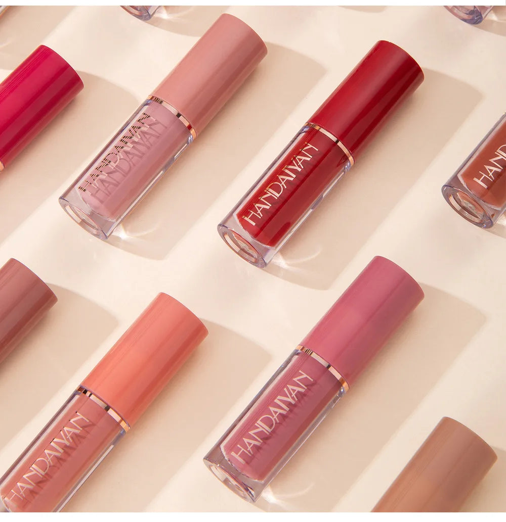 12-Color Waterproof Matte Liquid Lipstick Set - 16