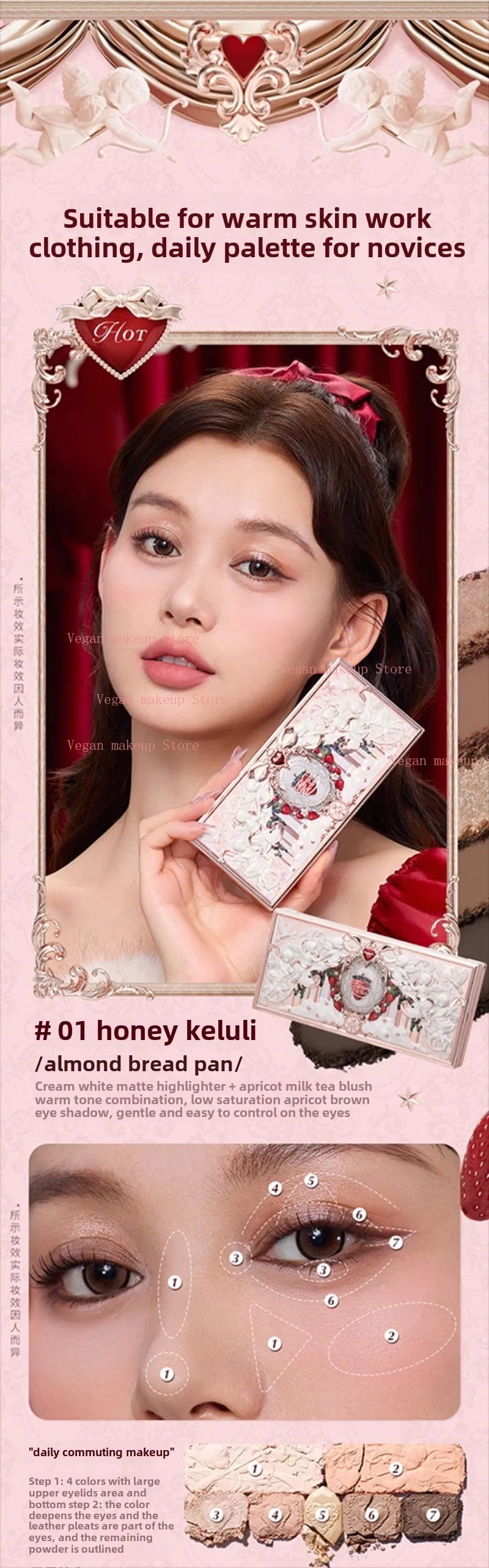 All-in-One Face Makeup Palette for Eyes, Blush, and Contour - 12