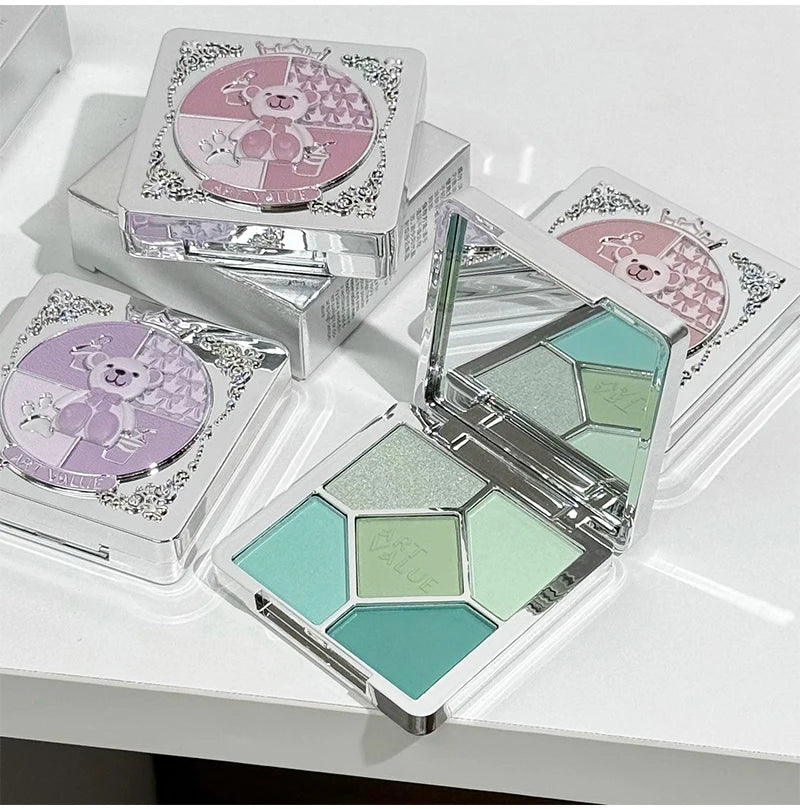 5-Color Shimmer and Matte Eyeshadow Palette - 11