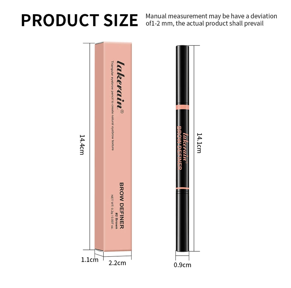 Waterproof 2-in-1 Triangle Tip Eyebrow Pencil - 16