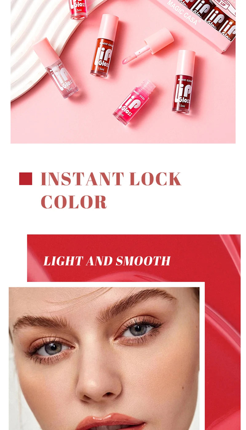 6-Piece Hydrating Water-Gloss Lip Oil Set - 12