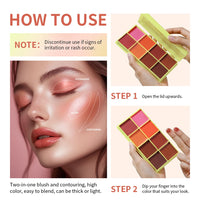 8-Color Cream Blush and Contour Palette