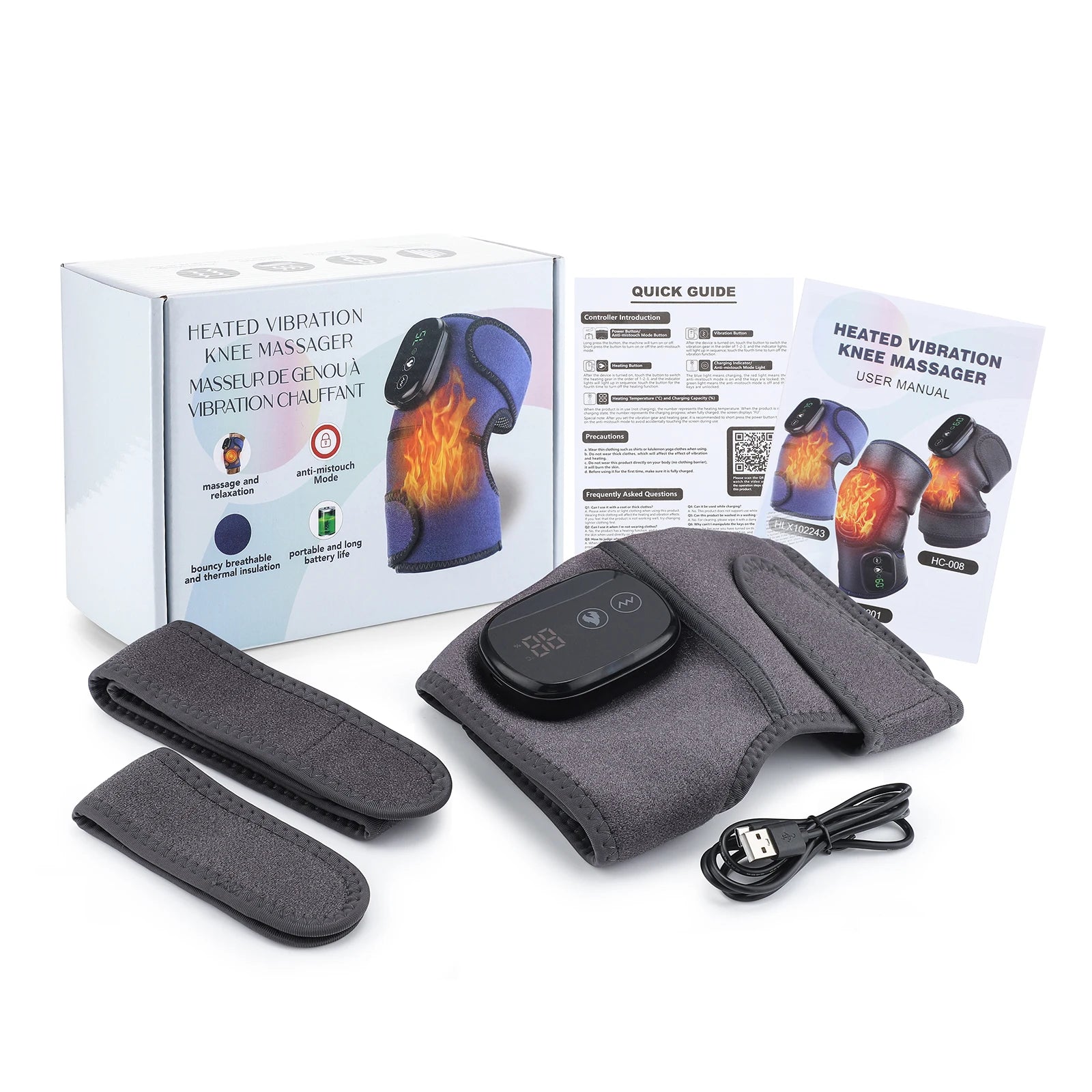 Heated Vibration Massage Brace for Shoulder and Joint Pain - 27