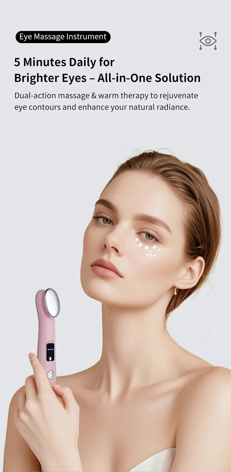 Heated Eye Massage Wand for Dark Circles and Puffiness - 9