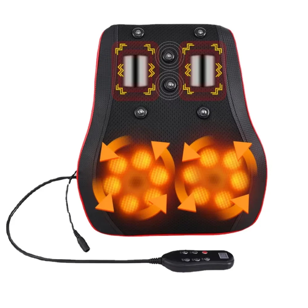 Electric Heated Shiatsu Neck and Back Massage Pillow - 6