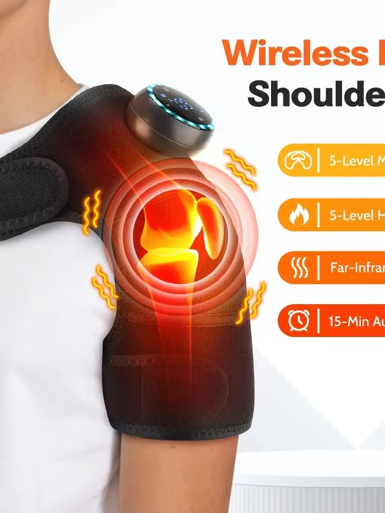 Heated Vibration Massage Brace for Shoulder and Joint Pain - 36
