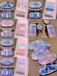 5-Color Mermaid Eyeshadow Palette for Long-Lasting Shimmer