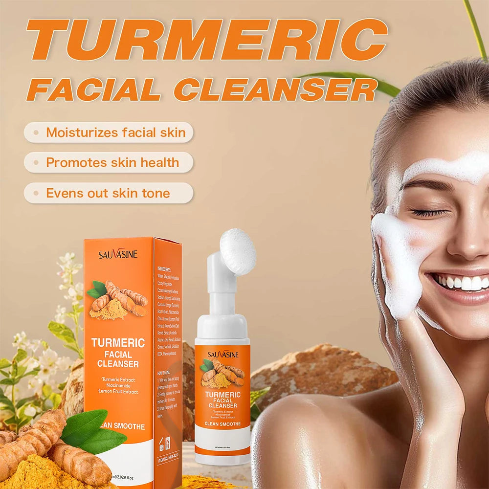 Turmeric and Kojic Acid Brightening Face Cleanser and Pad Set - 2