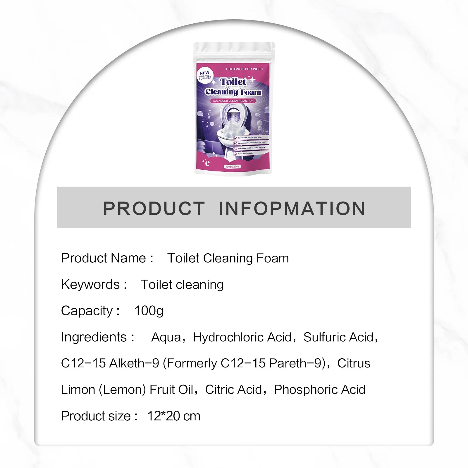 Powerful Toilet Cleaning Foam for Deep Stain Removal - 10