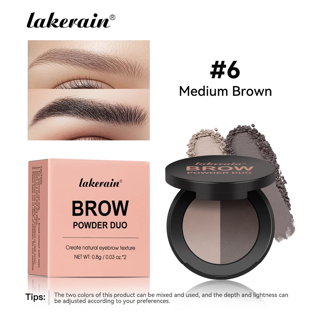 Dual-Tone Waterproof Eyebrow Powder for Natural Definition - 22