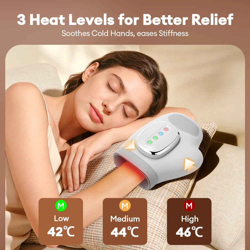 Electric Air Compression Hand Massager with Heat - 5