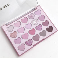 20-Color Heart-Shaped Eyeshadow Palette
