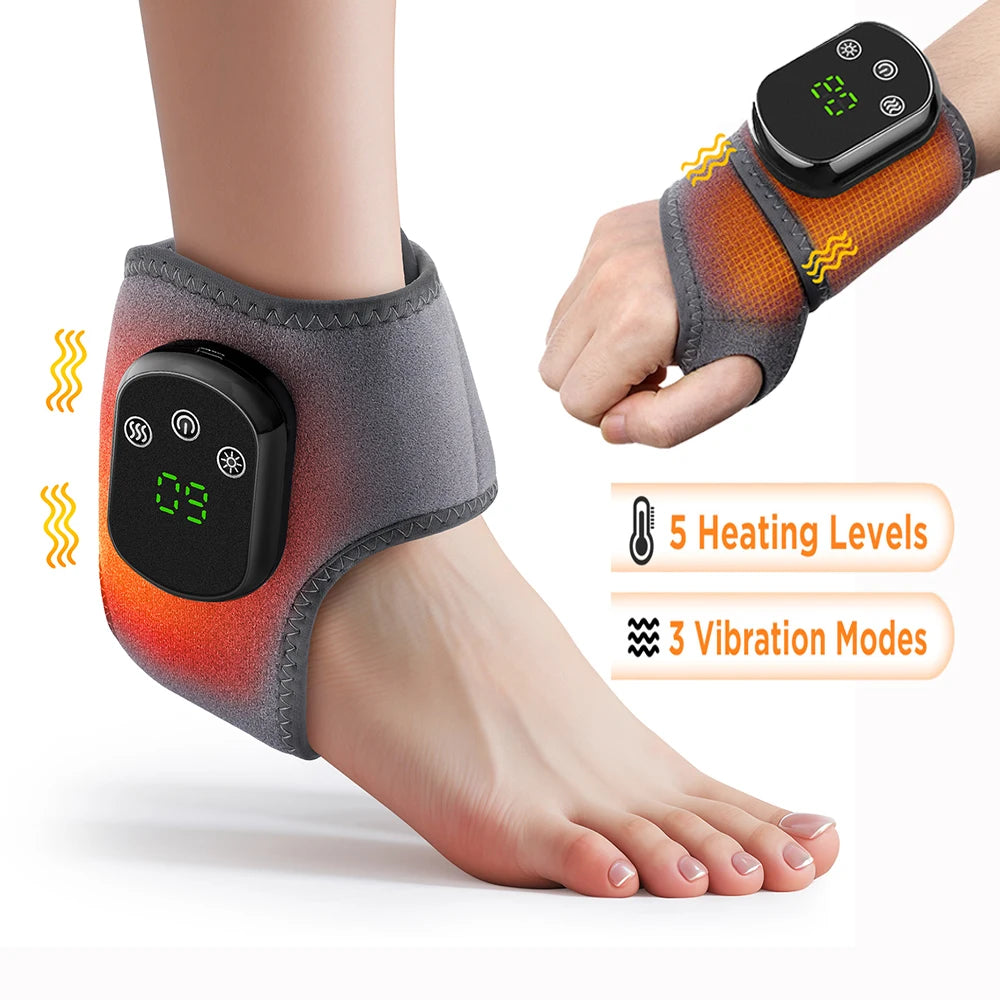 Heated Vibrating Ankle and Wrist Support Wrap