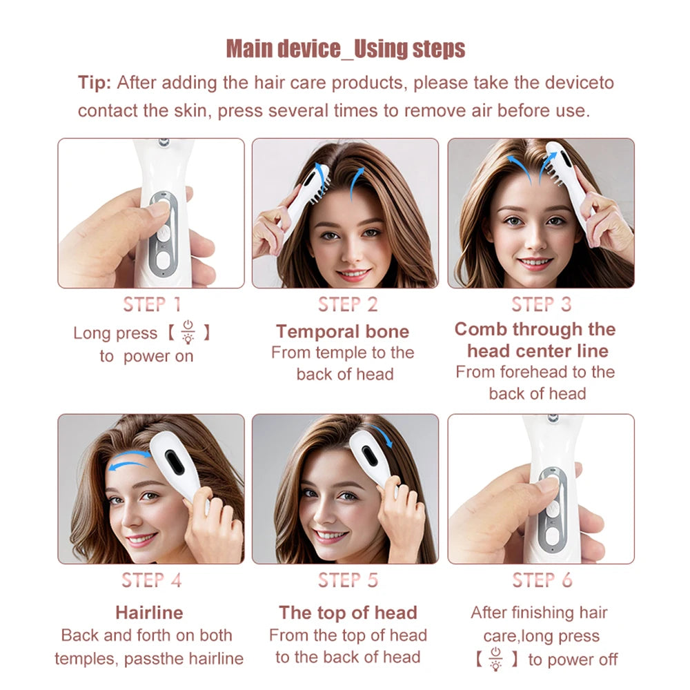 Electric Scalp Massager & Hair Growth Oil Applicator - 17