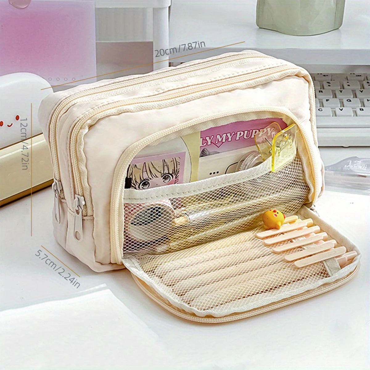 Large Capacity Multi-Layer Pencil Case for Students - 19