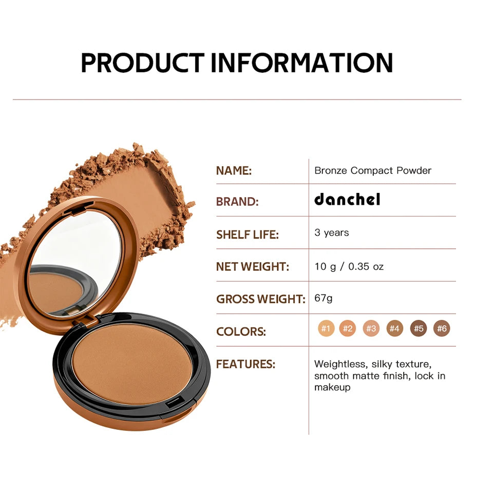 6-Color Matte Bronzer Powder Compact - 16