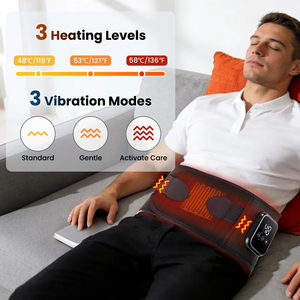 Heated Lumbar Massage Belt for Back Pain Relief - 57