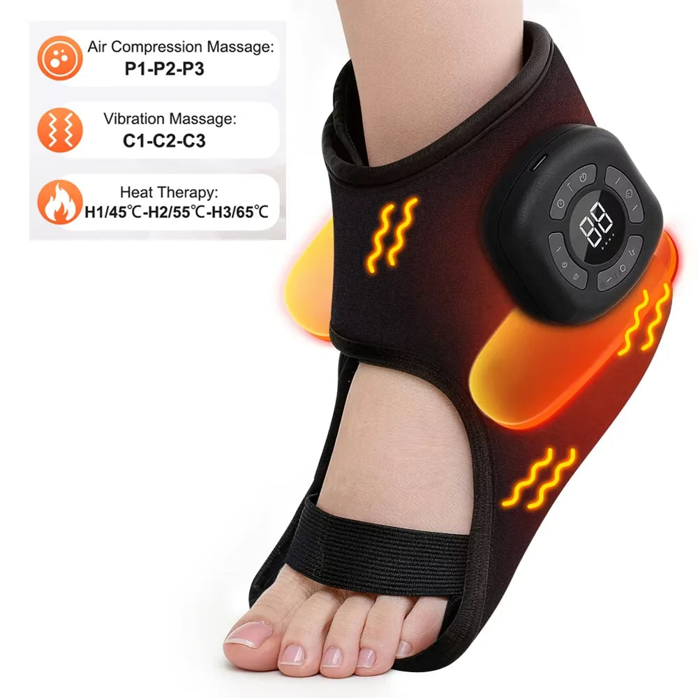 Heated Vibrating Ankle and Wrist Support Wrap - 62
