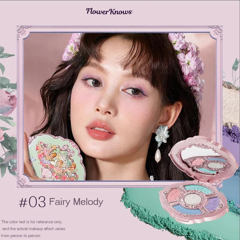 5-Color Pressed Glitter Eyeshadow Palette - 39