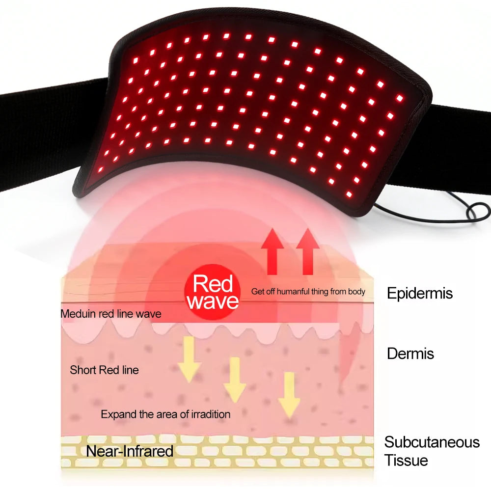 Infrared Red Light Therapy Waist Heating Belt for Muscle Relief - 9