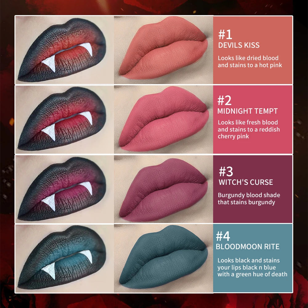 Long-Lasting Waterproof Bloody Matte Lip Stain - 4