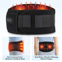Heated Vibration Lumbar Support Belt for Back Pain Relief