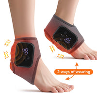 Electric Heated Ankle Brace Massager with Vibration Therapy