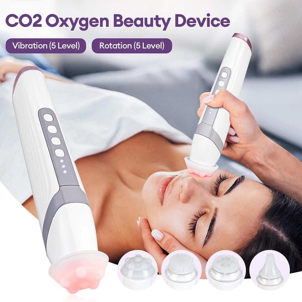 Portable CO2 Oxygen Bubble Facial Skin Care Device