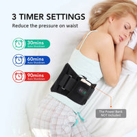 Heated Vibration Lumbar Support Belt for Back Pain Relief