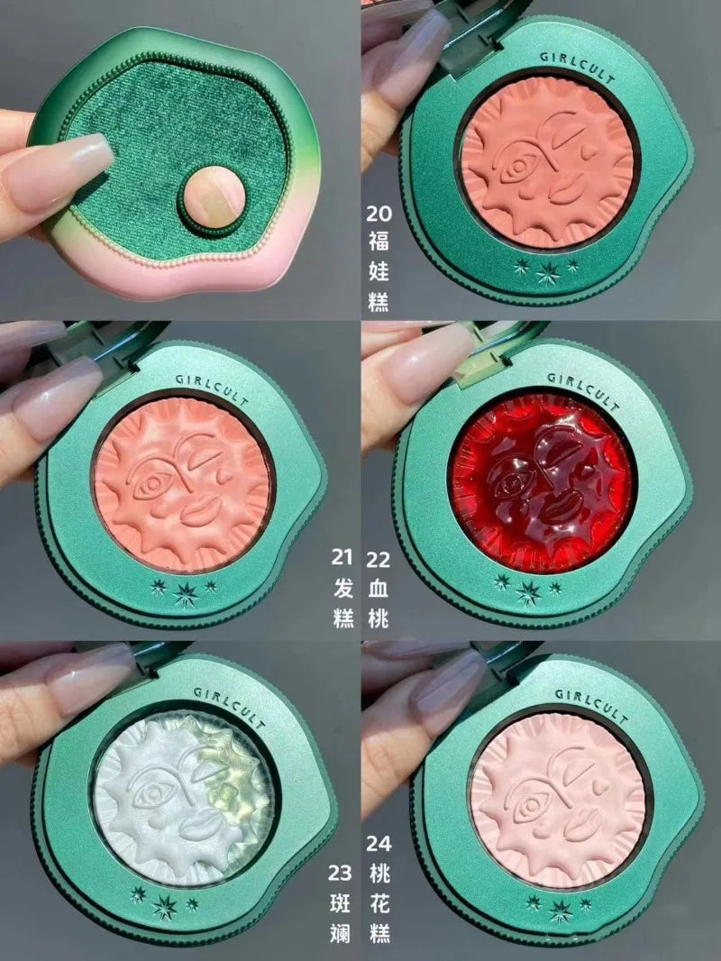 Emotional Shimmer Pressed Powder Blush for Natural Radiant Glow - 6