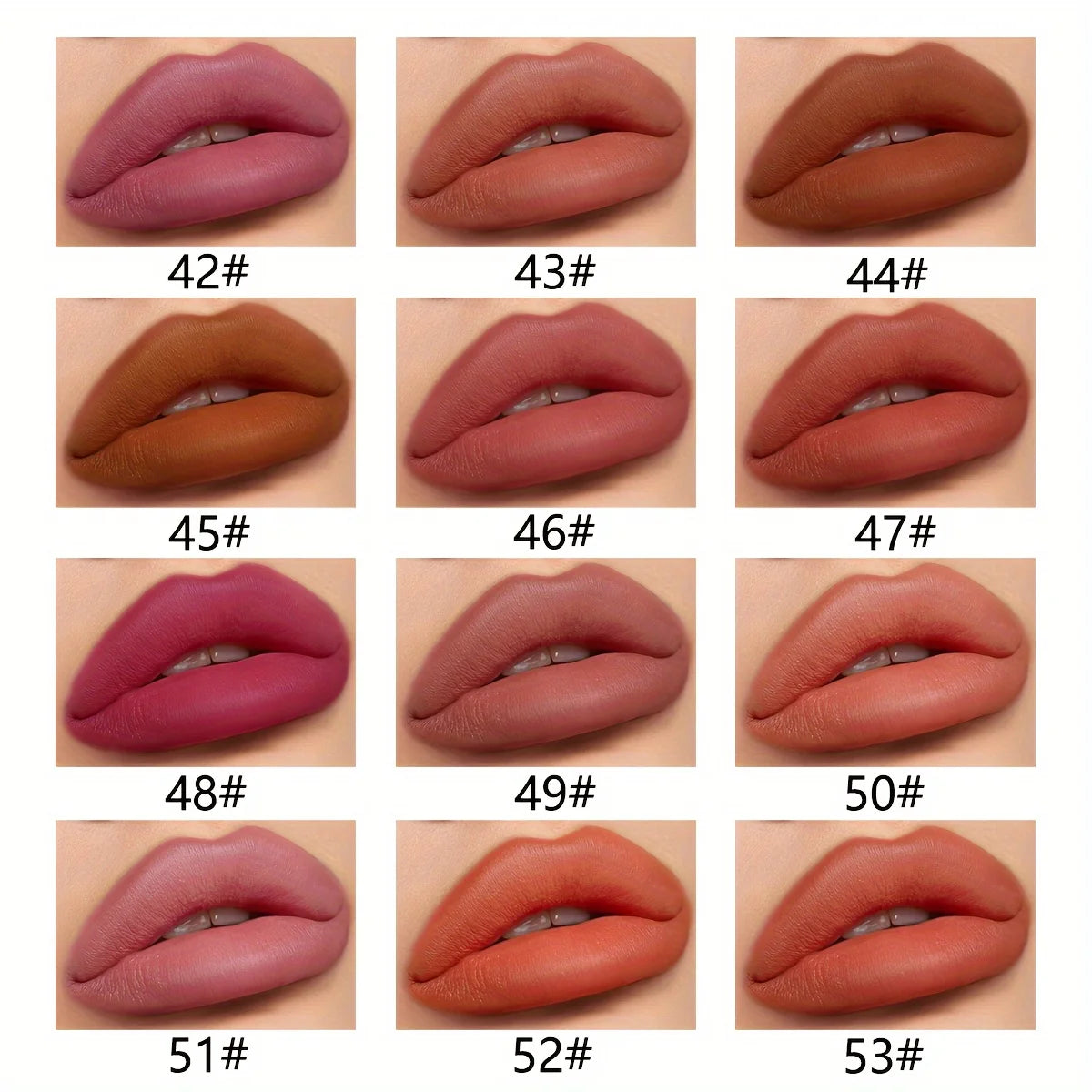 12-Color Waterproof Matte Lip Liner Pencil Set - 3