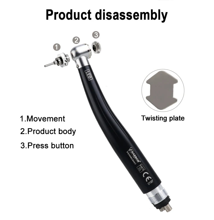 Professional LED Dental Handpiece Kit with Air Motor - 12