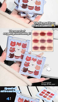 9-Color Matte Lip Mud Makeup Palette