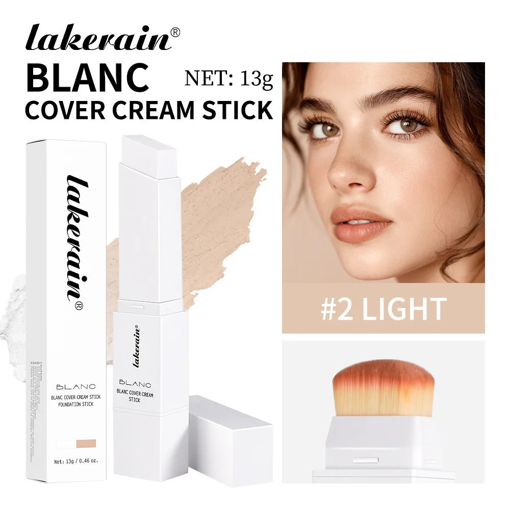 Dual-Ended Waterproof Foundation Concealer Stick with Built-in Brush - 23