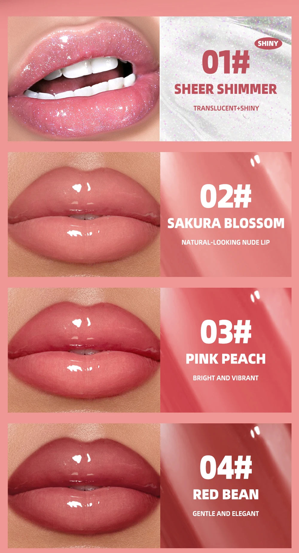 Watery Crystal Jelly Tinted Lip Serum for Hydrated Glossy Lips - 16