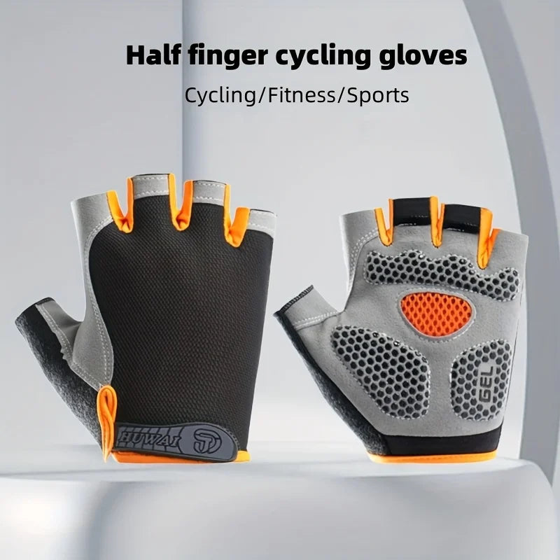 Anti-Slip Half Finger Gel Cycling Gloves - 11