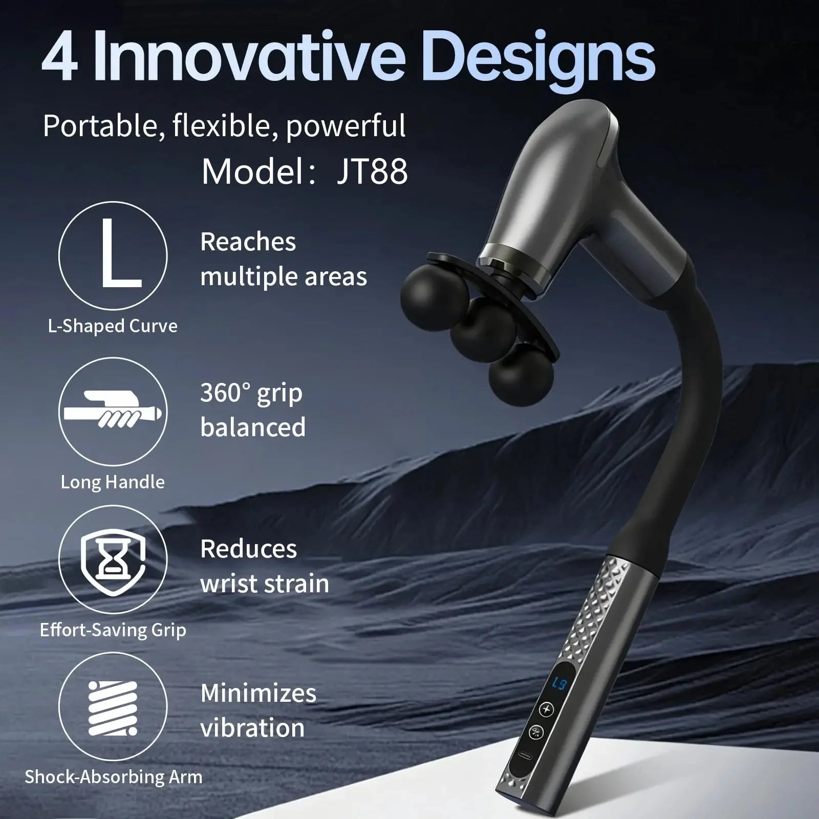 Long Reach Electric Handheld Back Massager - 7